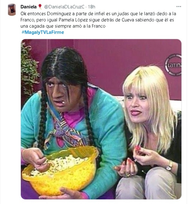 No pararás de reir con los memes de las declaraciones de Pamela López sobre lo que le contó Christian Domínguez en MagalyTv. (Twitter)