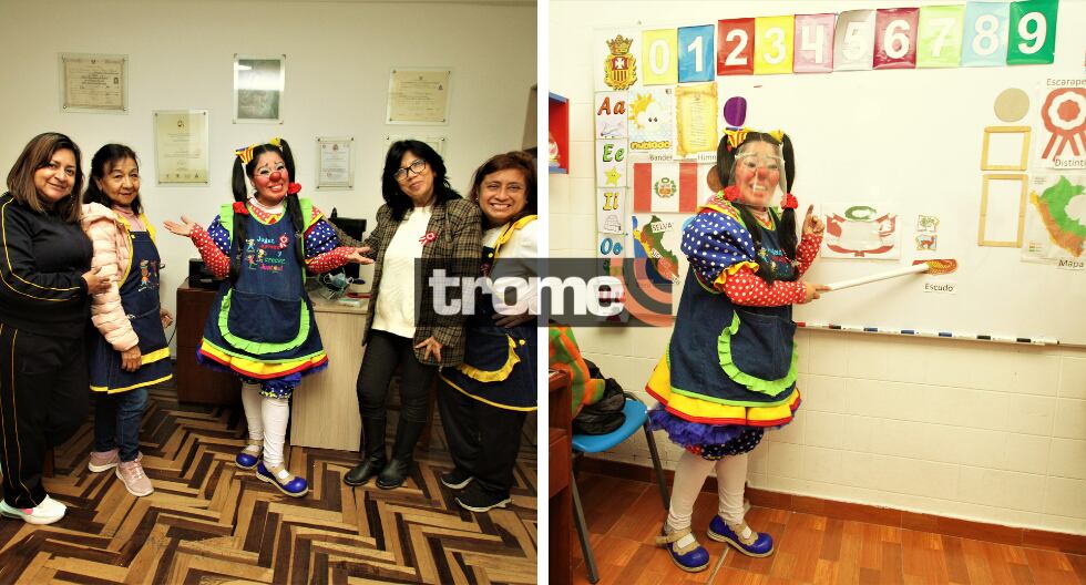Profesora se caracteriza como payasita 'Chiquilina'