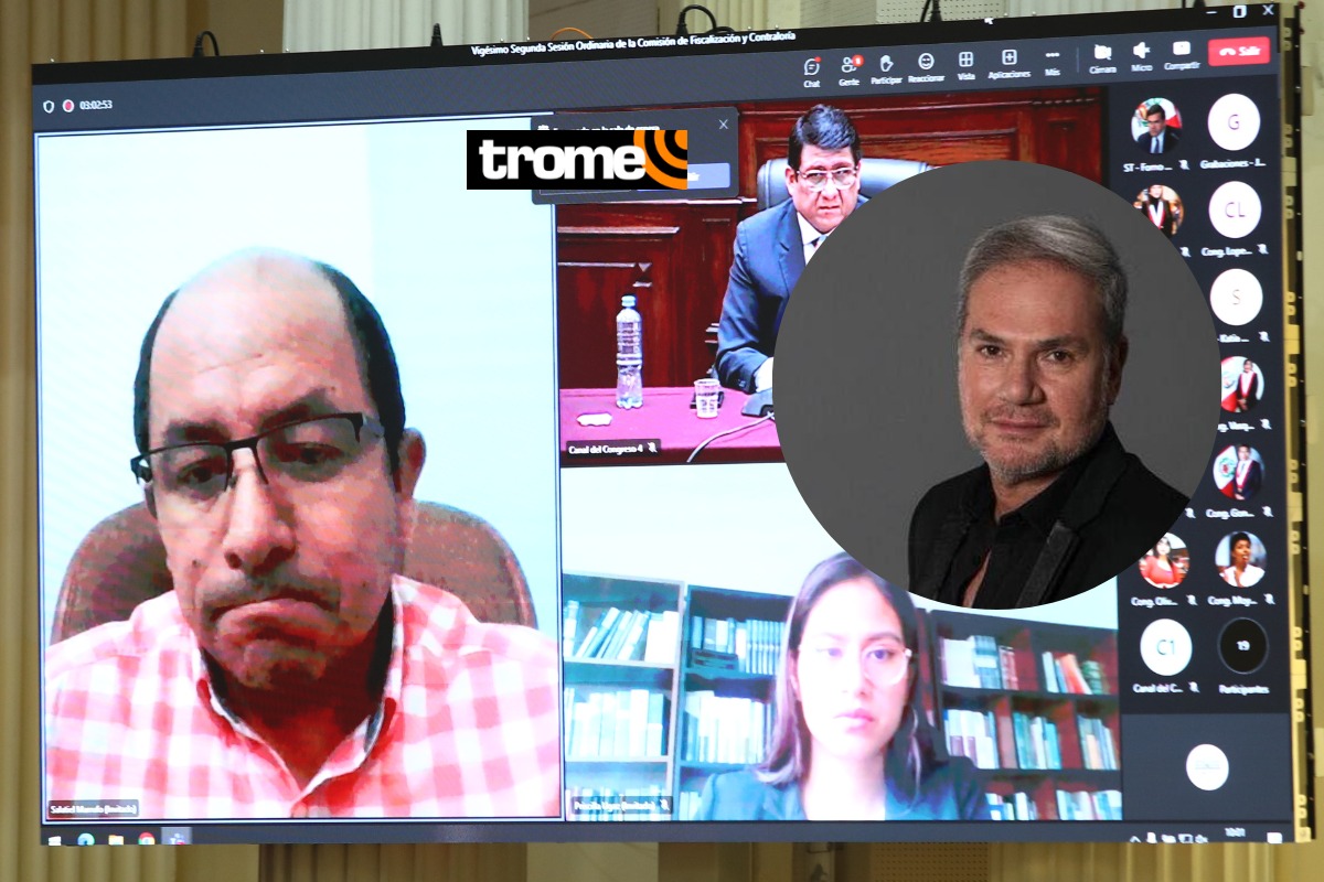Salatiel Marrufo se presentó ante la Comisión de Fiscalización de manera virtual, aunque no respondió todas las preguntas. Foto: GEC.