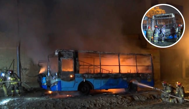 SMP: extorsionadores queman buses de la empresa La Estrella