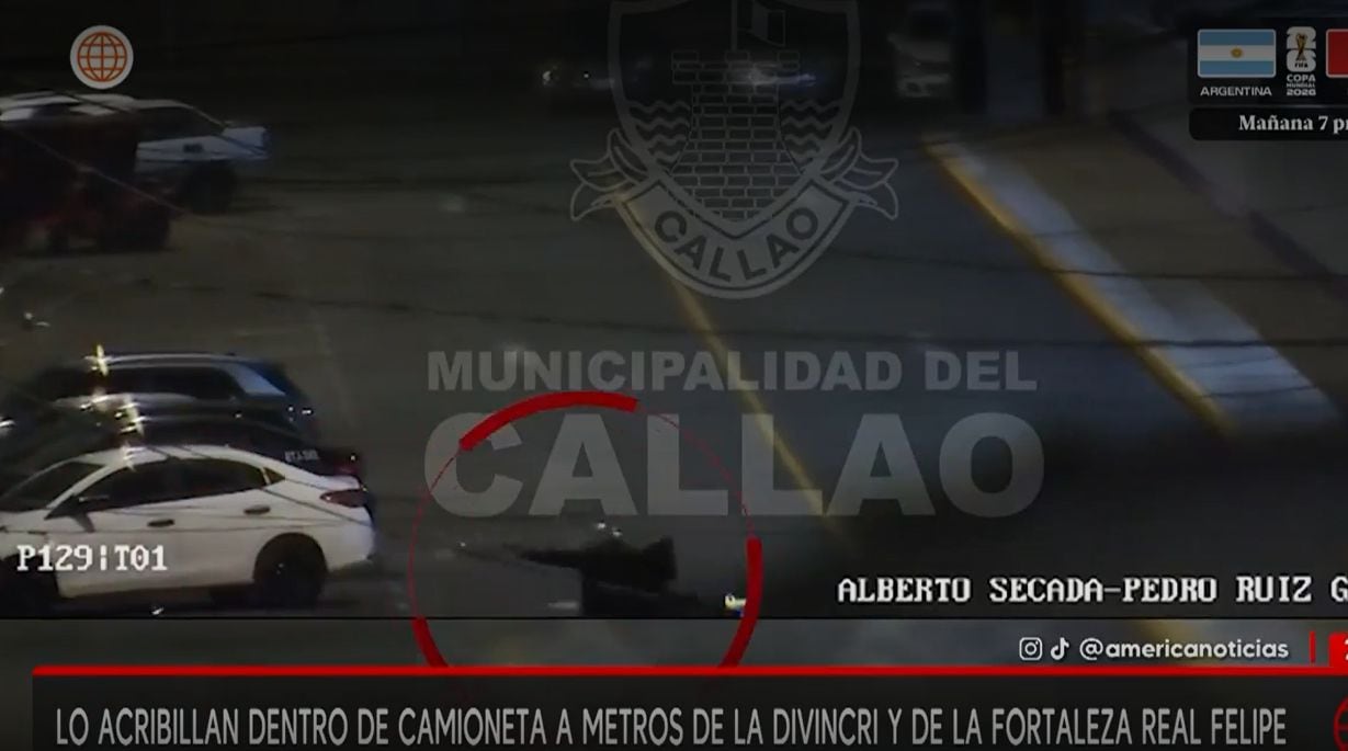 Los dos sicarios abrieron fuego contra su víctima sin detenerse cerca a sede de Divincri del Callao. (América TV)