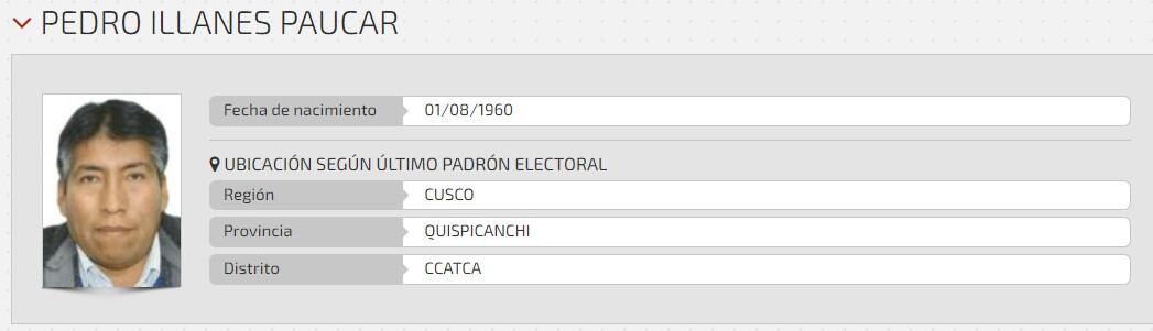 Candidato a Gobernador Regional 2022. (Foto: Infogob)