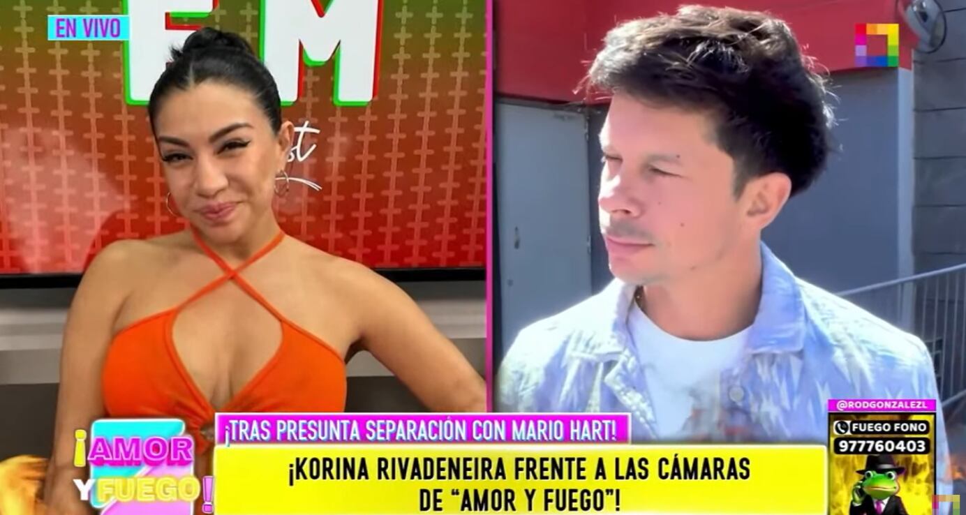Mario Hart asegura que Korina Rivadeneira ni se habría enterado de lo dicho por Diana Sánchez, pues no ve programas de espectáculos.