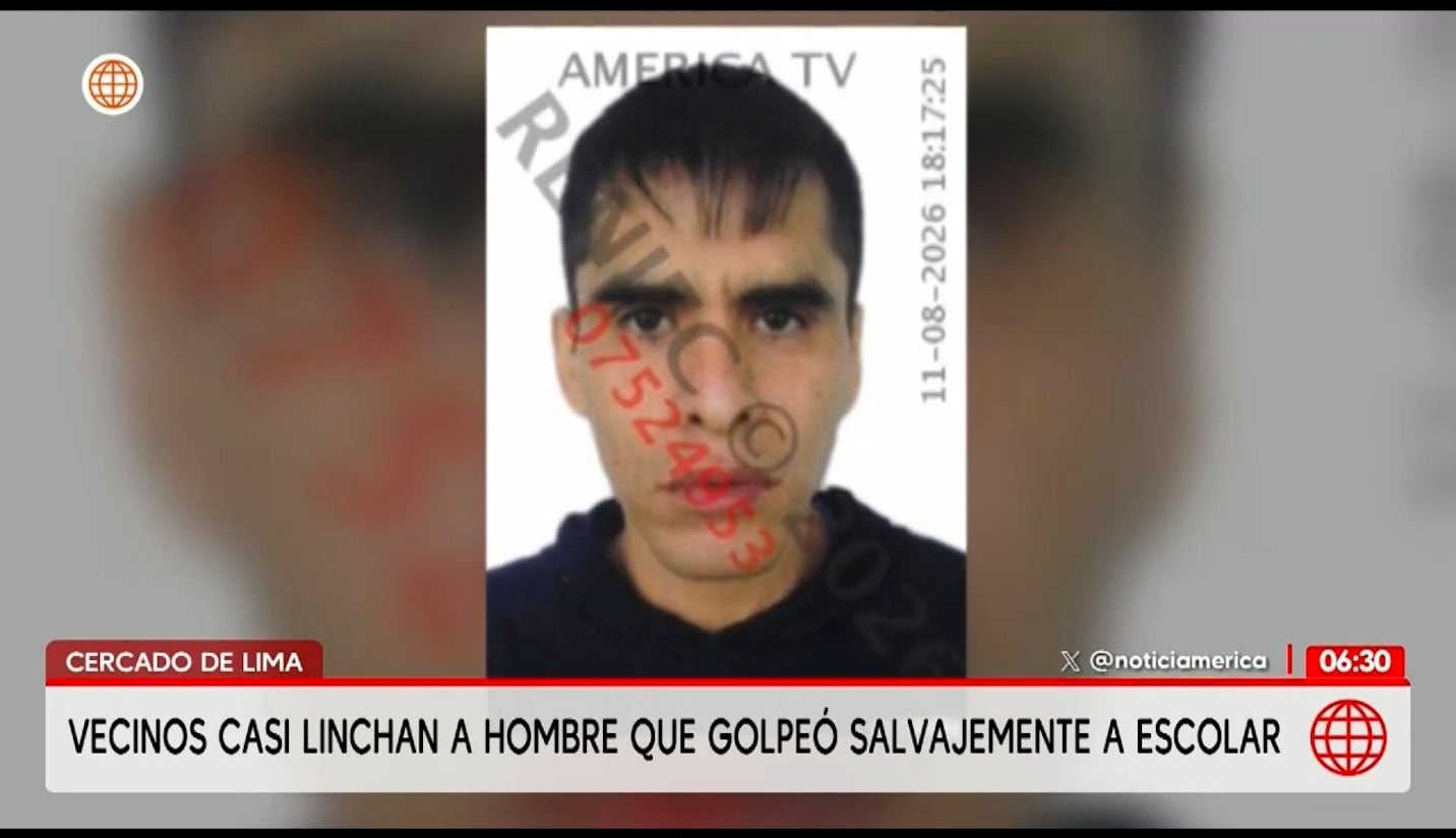 Juan Carlos Calle Soto fue capturado en Ancón luego de agredir a una escolar de 15 años en la vía pública en el Cercado de Lima. (América TV)