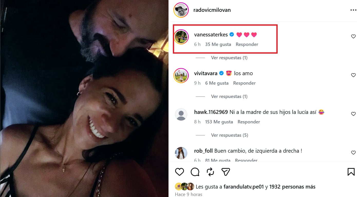 Milovan Radovic, exesposo de Juliana Oxenford, comparte primera foto junto a Vanessa Terkes y luce enamoradísimo.
