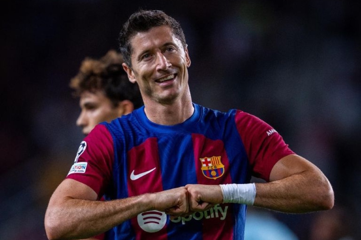 El polaco inició la milagrosa remontada del 'Barza' sobre el Celta con dos goles en 5 minutos.