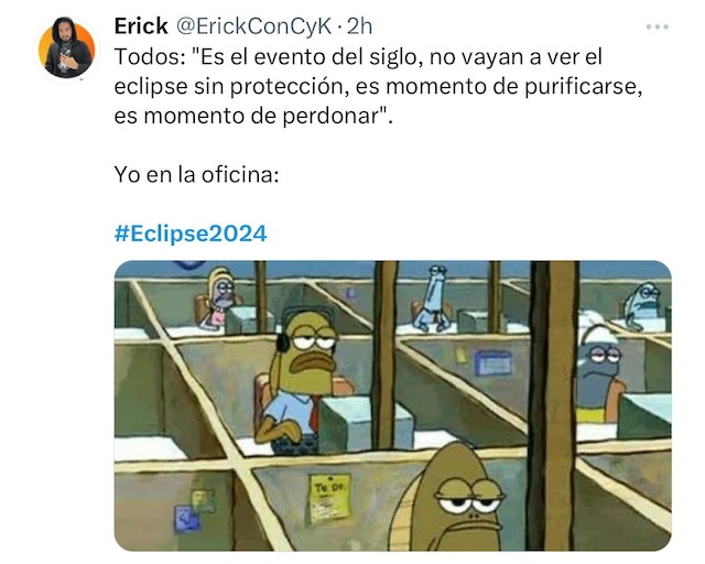 Eclipse Solar total 2024: Los memes más virales (Fotos: Twitter)
