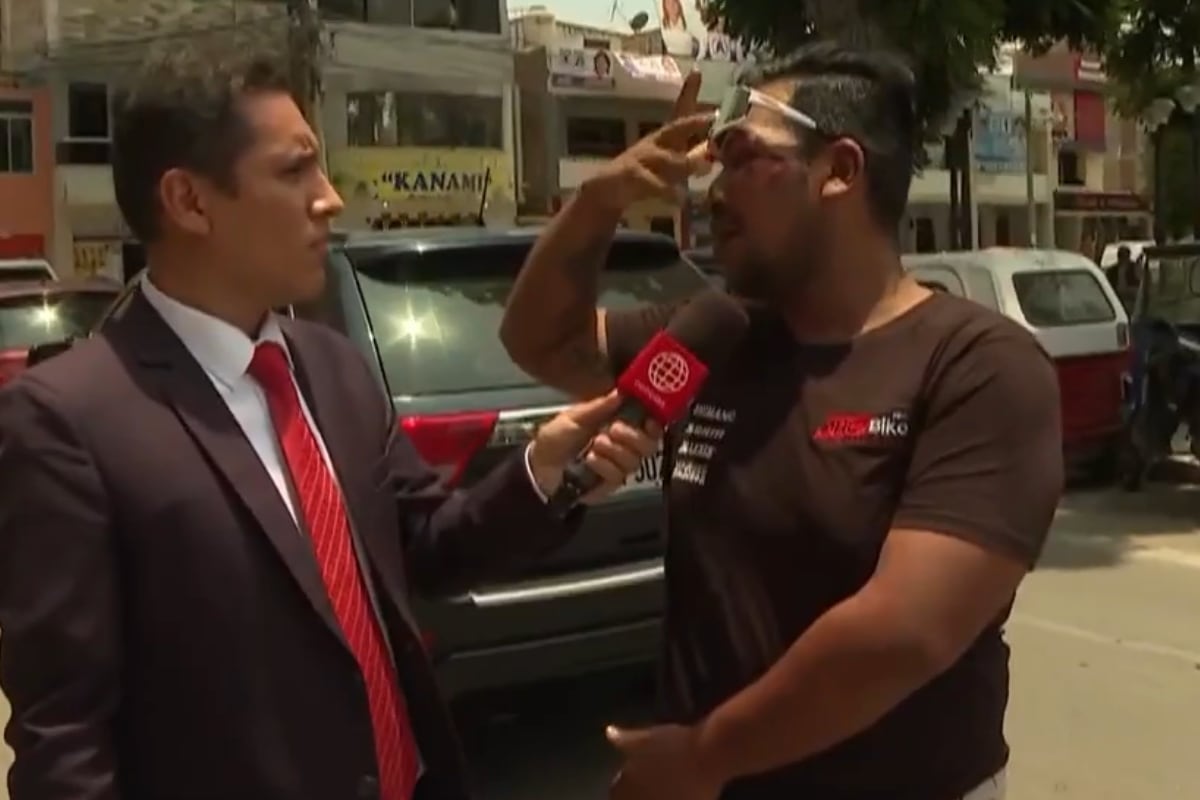 Ciclista fue atropellado en la Panamericana Sur. (Foto: Captura/América Noticias)