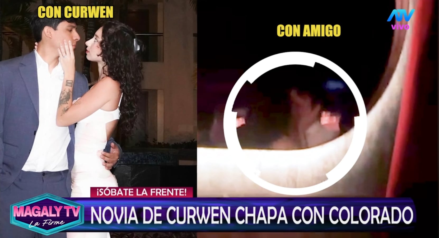 Según la nota de 'Magaly TV La Firme', Carlita, novia de Curwen, se habría besado con este sujeto.