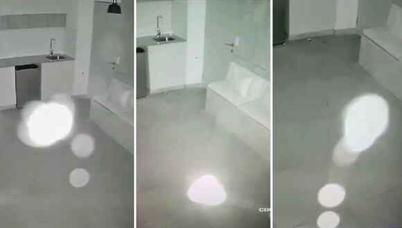 Orbes de luz aparecen en cámara de vigilancia