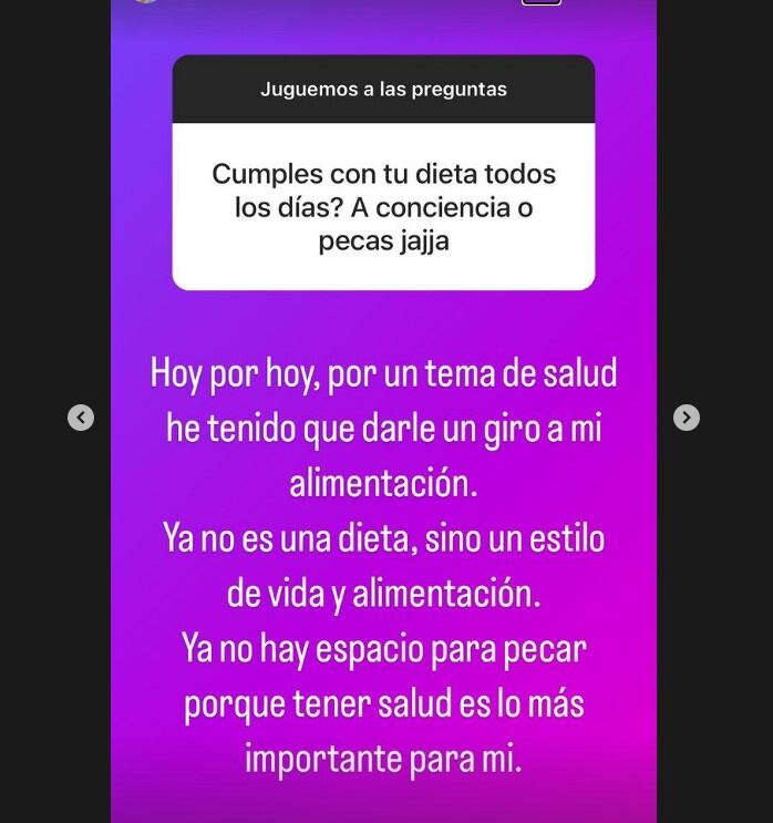 Cassandra Sánchez de Lamadrid hace dieta tras criticas