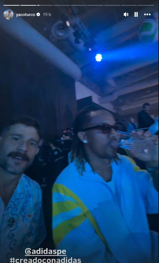 André Carrillo y Yaco comparten divertida noche.