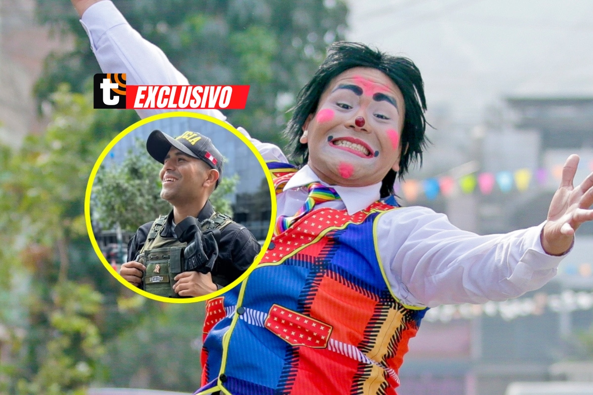 Artista de nariz roja vive en Comas. Foto: César Bueno.