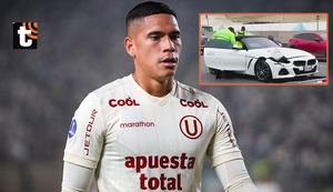 Yuriel Celi tuvo accidente en la Panamericana Sur: parte delantera del auto del jugador de la ‘U’ sufrió fuerte impacto