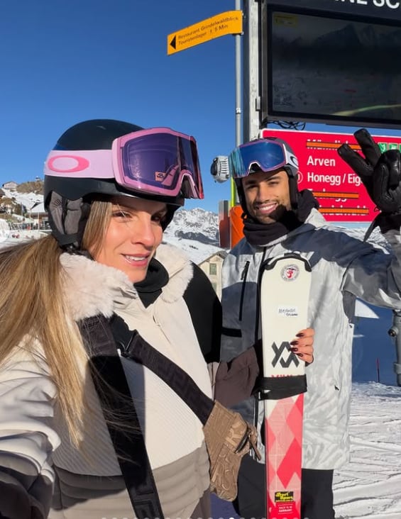 Said Palao y Alejandra Baigorria viajaron a Suiza para recibir el Año Nuevo 2026.