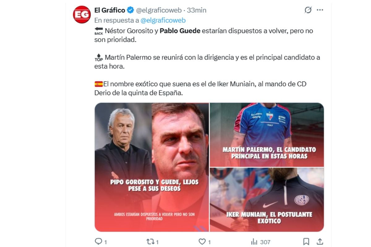 Pipo Gorosito también figura entre candidatos (Foto: @ElGRafico)