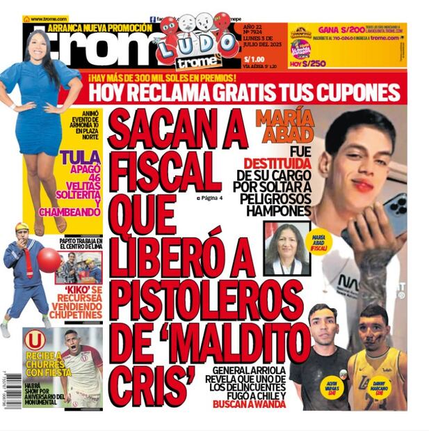Portada Trome 03/07/2023