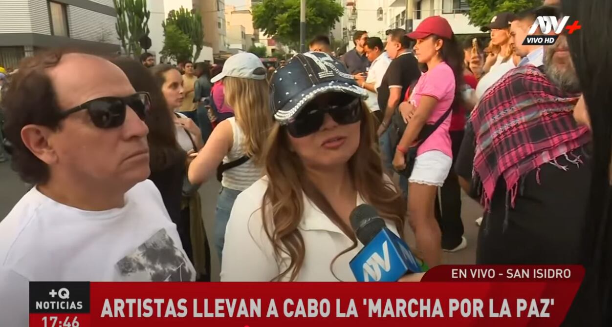 Ruth Karina en la segunda Marcha por la Paz.