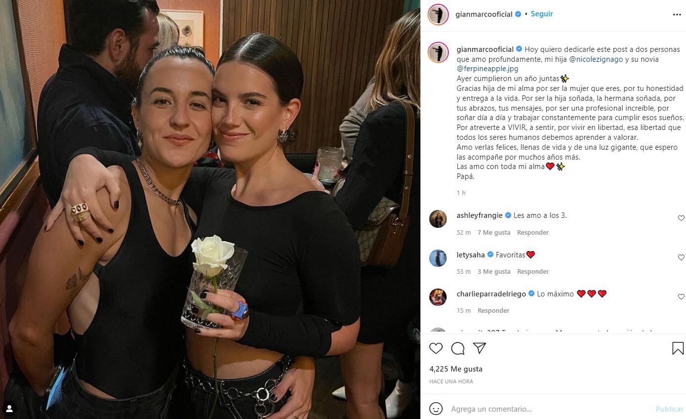 Gian Marco celebra el primer aniversario de su hija Nicole Zignago con su novia: “Amo verlas felices”