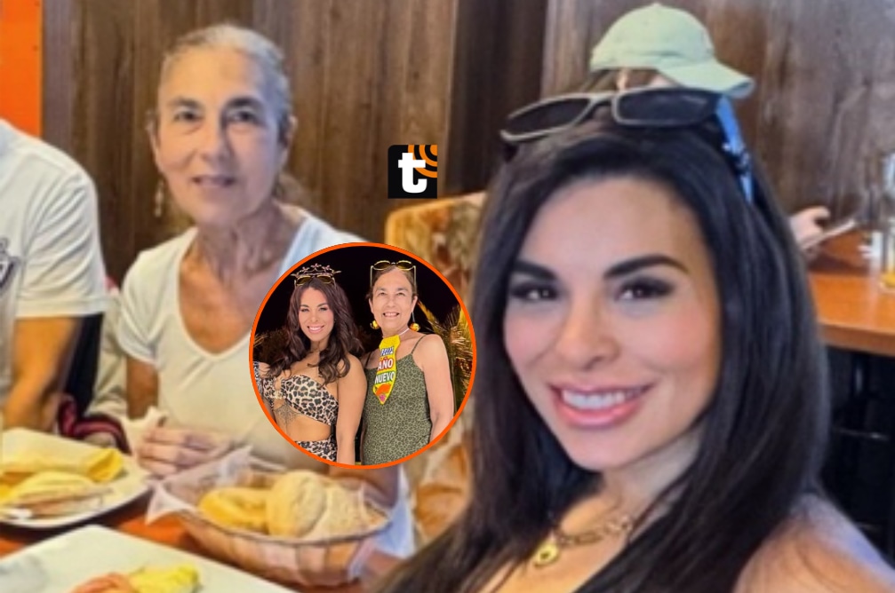 Mamá de Kathie Reds y su mascota aparecieron.