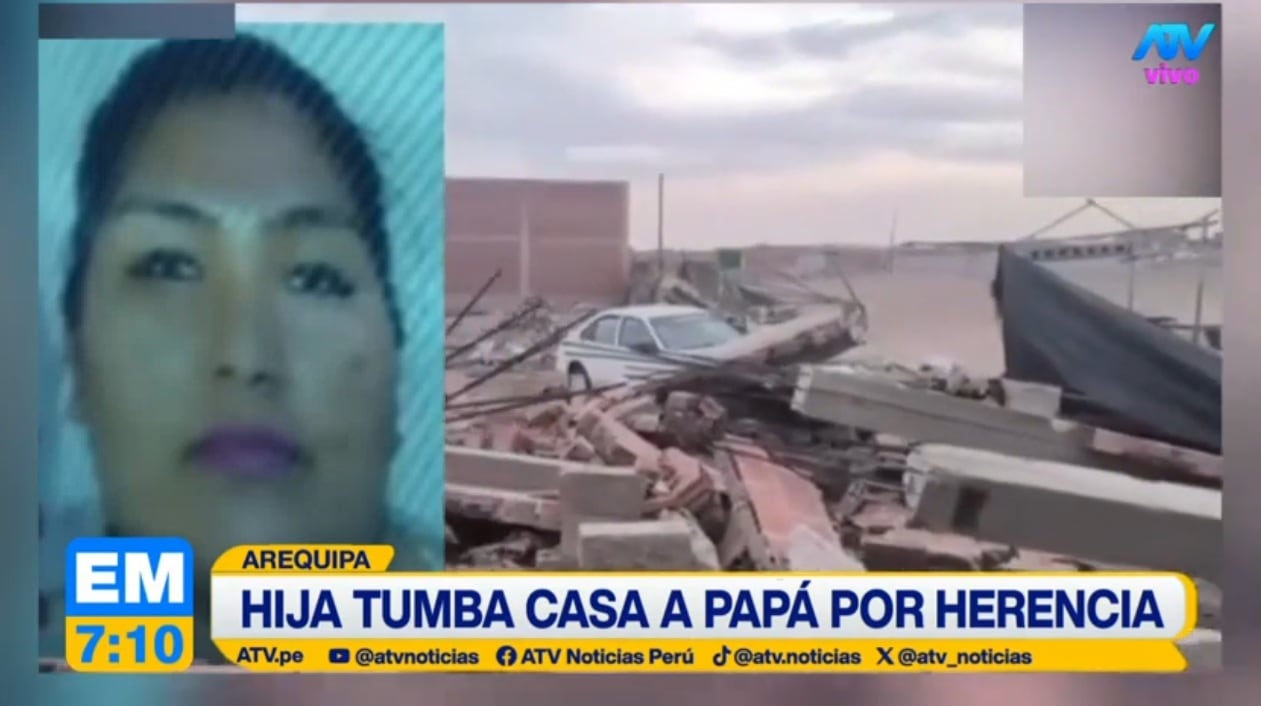 Mujer tumba casa de su padre porque demoró en darle la herencia.