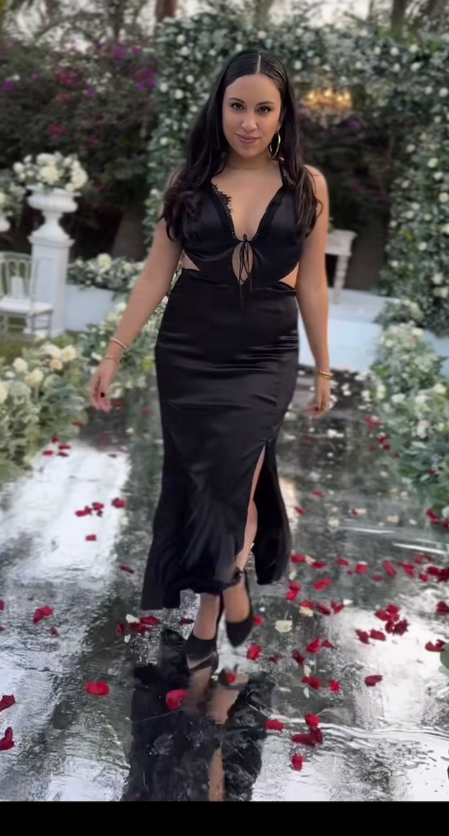 Gina Yangali en la boda de Melissa Paredes y Anthony Aranda.