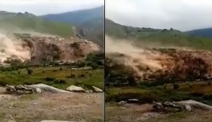 Yauyos: desprendimiento de cerro deja casas sepultadas y cultivos dañados