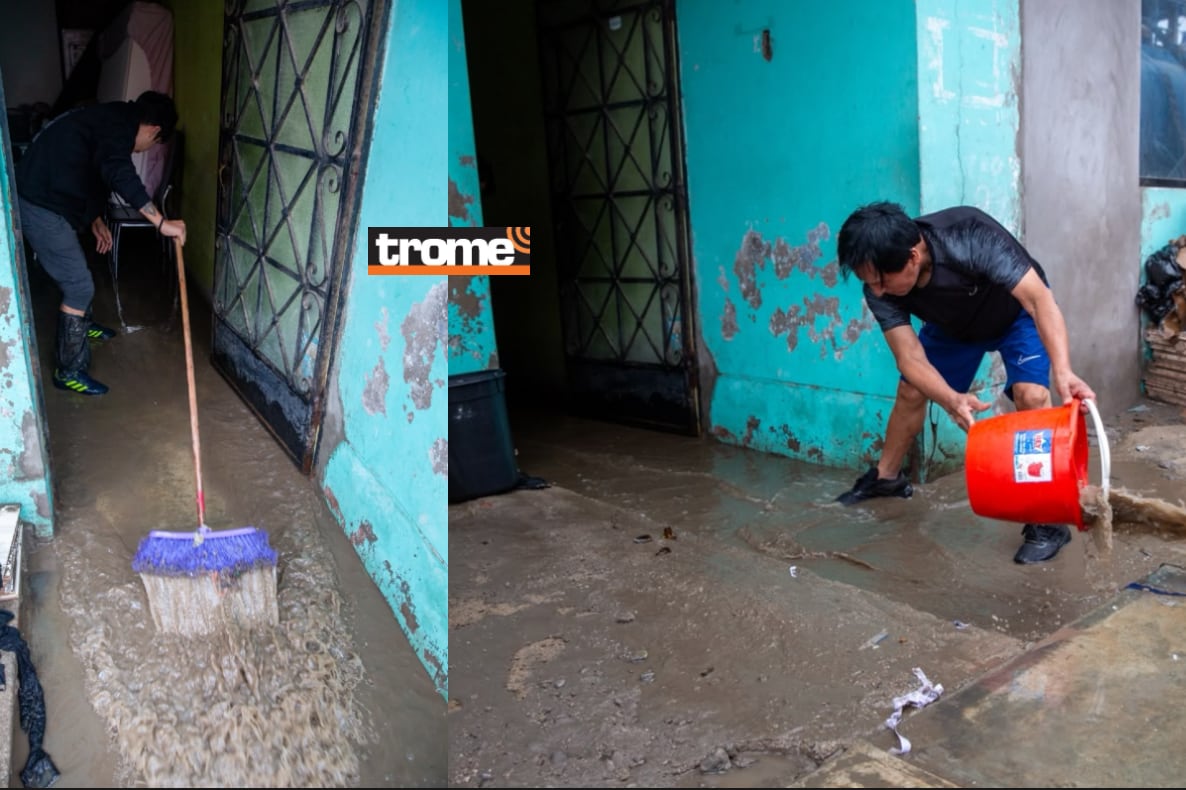 La llovizna que duró varias horas causó mayor afectación en vías y hogares de Villa El Salvador y Villa María del Triunfo. (Foto: Fernando Sangama / Trome).