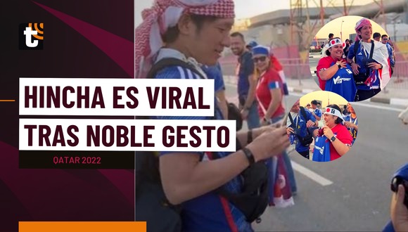 Hincha de Costa Rica se vuelve viral tras noble gesto hacia un japonés en Qatar