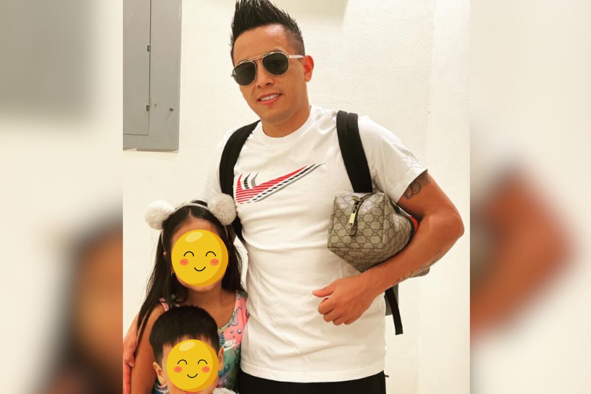 Christian Cueva y sus hijos