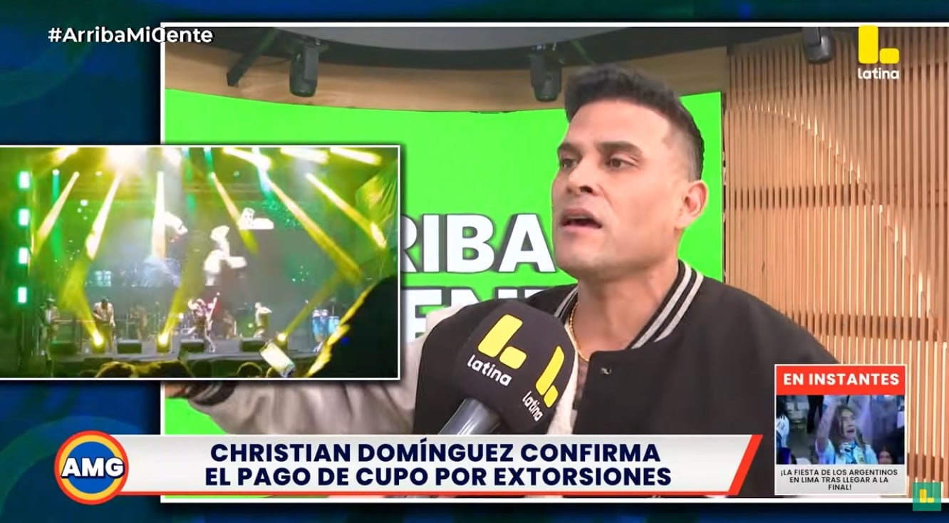 Christian Domínguez revela desde cuándo enfrenta la extorsión.