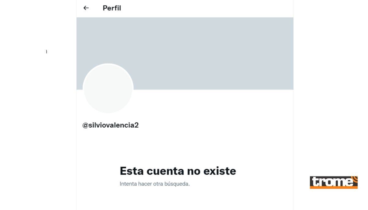 Silvio Valencia sufrió ola de críticas en su cuenta de twitter que terminó cerrada (Twitter)