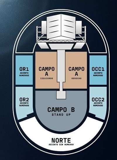 Zonas para el concierto de Shakira en Perú