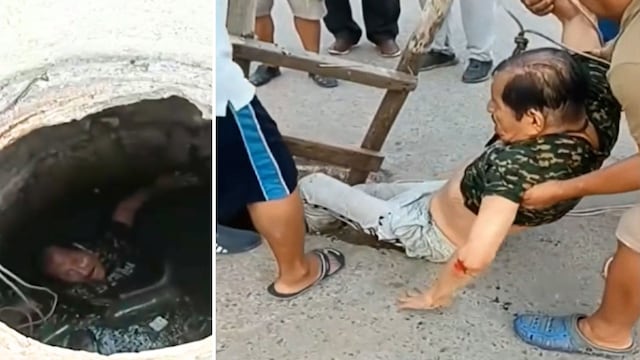 Chiclayo: adulto mayor termina sumergido en aguas servidas