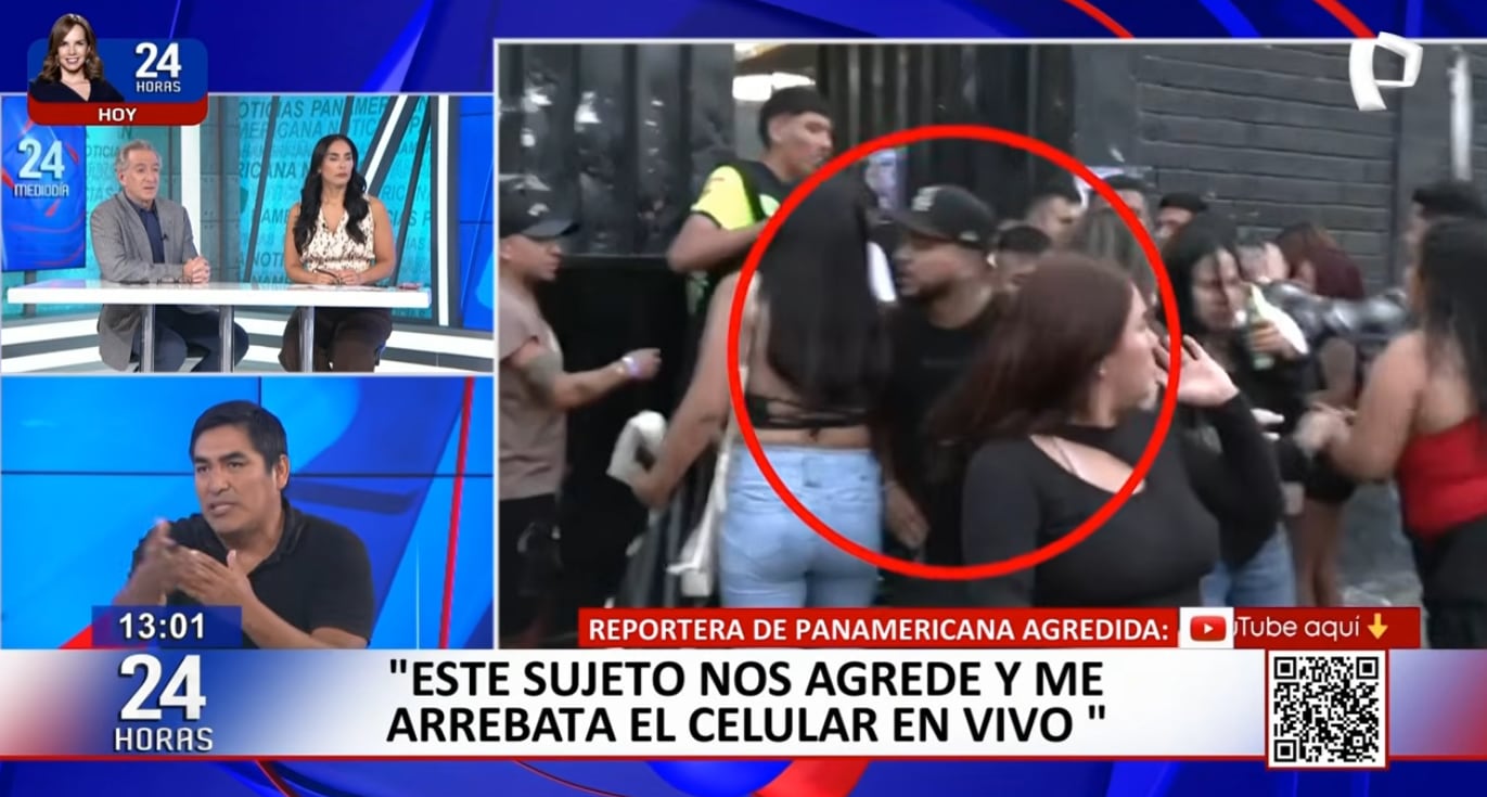 Sujeto que agredió a periodistas de Panamericana Televisión ha sido identificado como Jean Piere Luyo Velásquez.