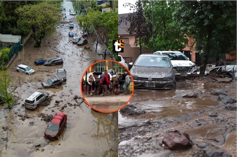 ¡Desastre en Chile! Aluvión arrasa vehículos por intensas lluvias, deja seis heridos y obliga a declarar ...