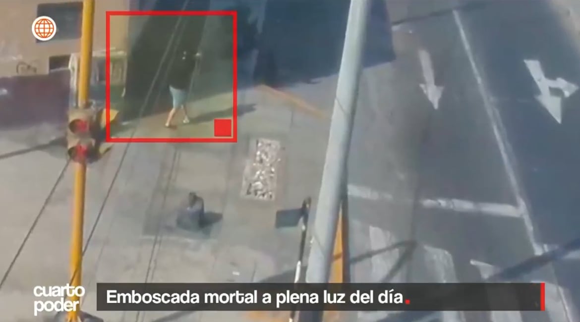Cámara de seguridad del Callao captó el momento en que 'Dominick' descargó su arma contra la camioneta que era conducida por 'Careca'.