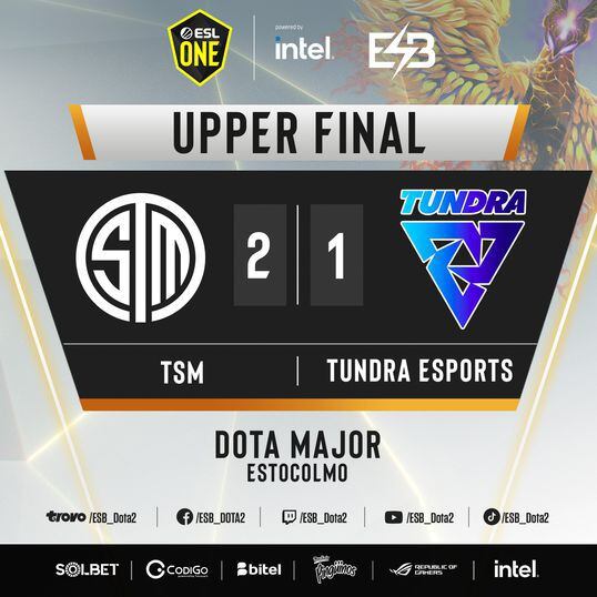 TSM FTX le ganó a Tundra Esports.