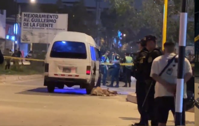 Nuevo crimen en el transporte público en Comas. (Foto: Viatv Perú)