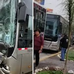 Surquillo: Tres buses del Metropolitano protagonizan accidente múltiple