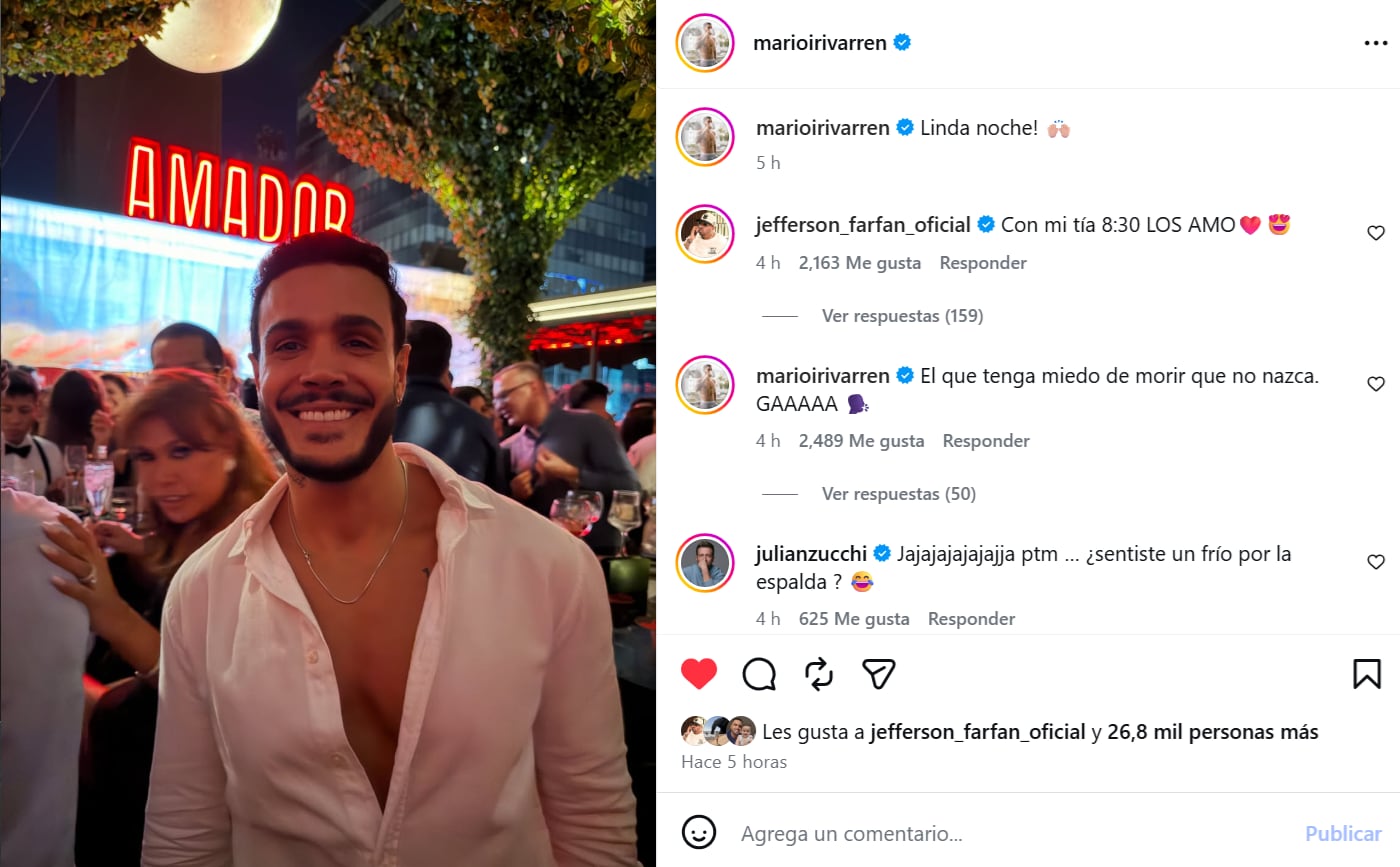 Mario Irivarren compartió en su Instagram foto donde aparece Magaly Medina al encontrarse en conocido rooftop.