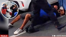 Trujillo: hombre deja inconsciente a policía tras brutal patada durante intervención