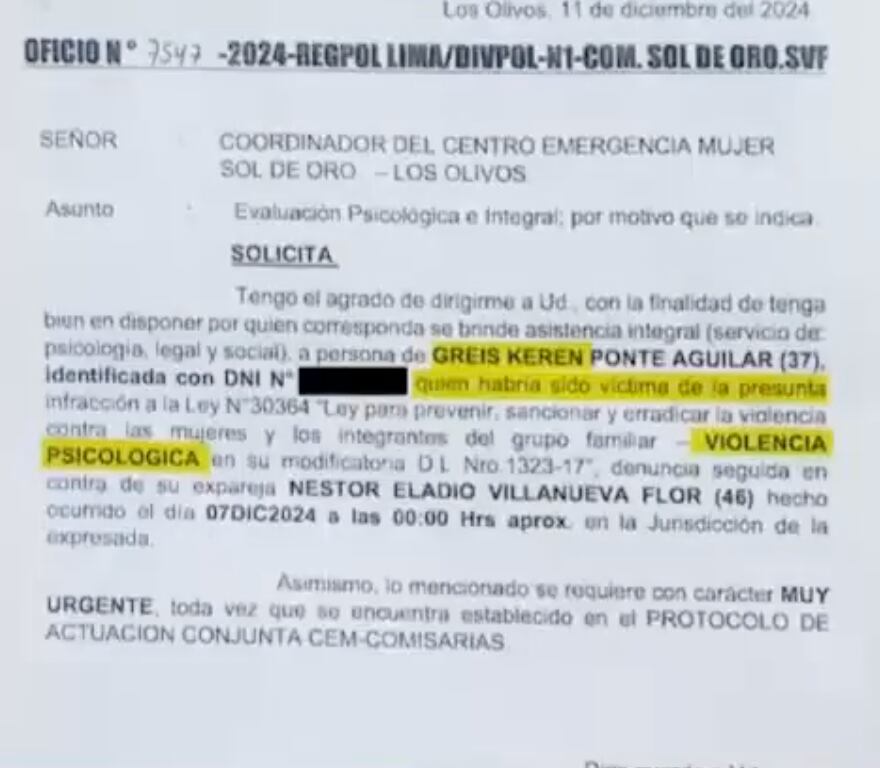 Greis denunció formalmente a Néstor