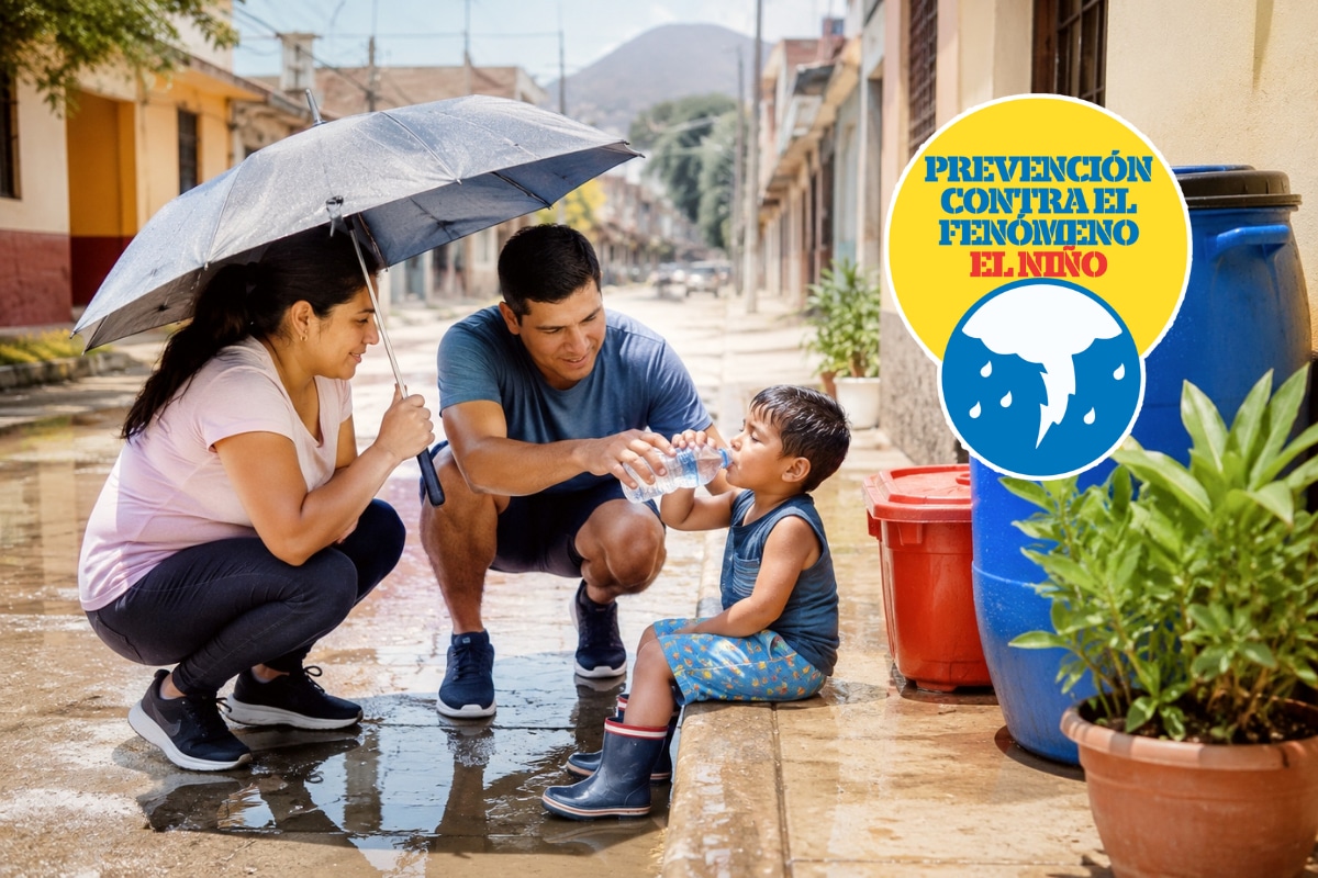 Las lluvias, el calor intenso y el agua acumulada pueden aumentar diversos riesgos para la salud, por lo que la prevención será fundamental. Foto: IA.