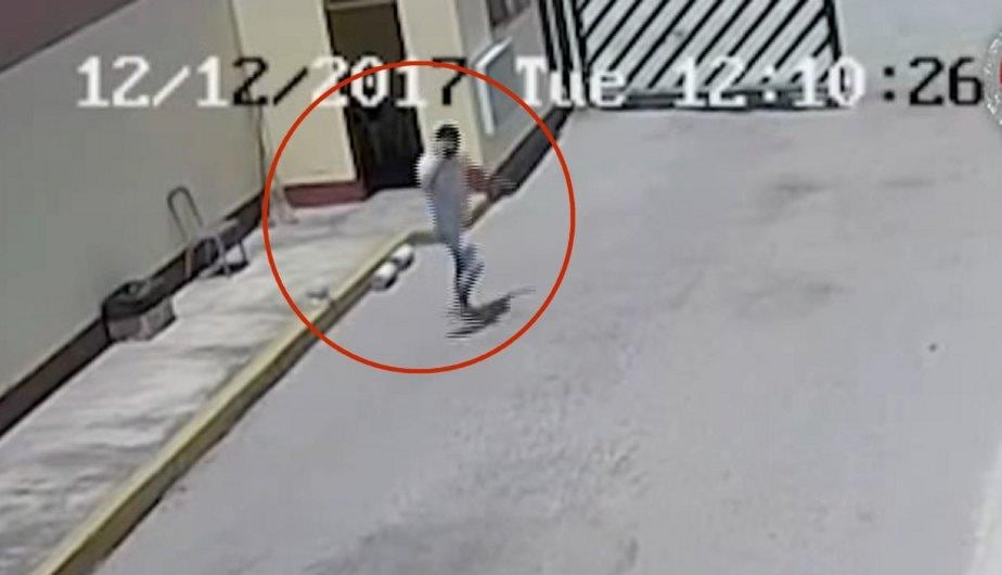 Chacara fue captado por las cámaras de seguridad el día del crimen.