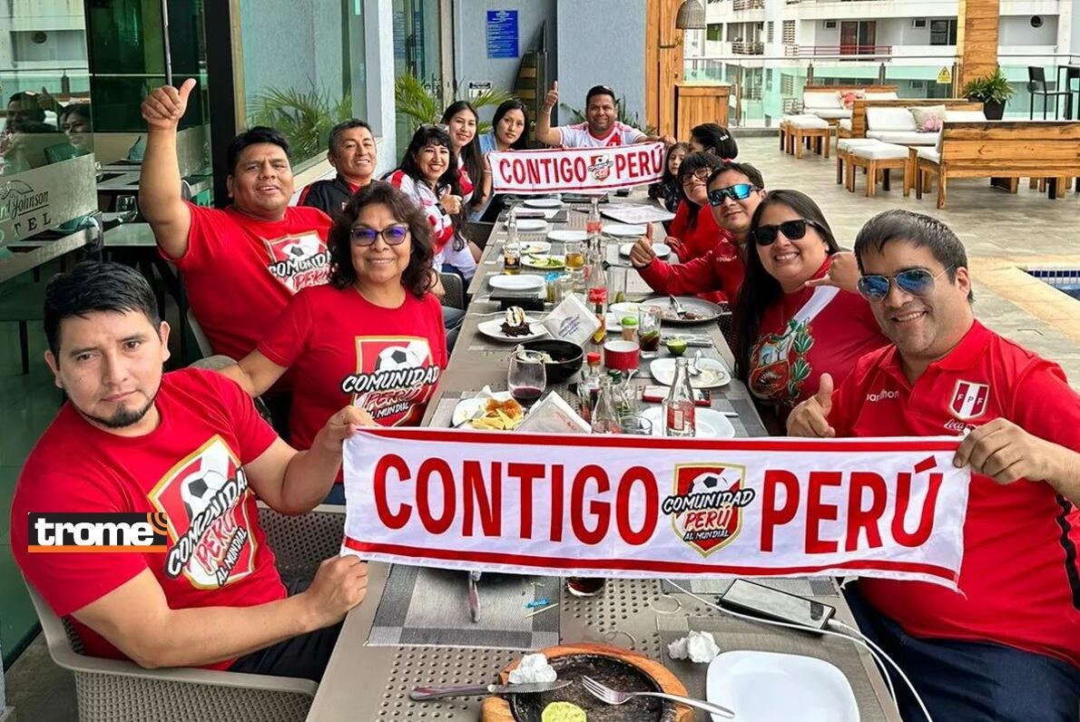 Comunidad de hinchas viajó con todo el entusiasmo del aliento blanquirrojo. (Entrevista: Isabel Medina / Trome).