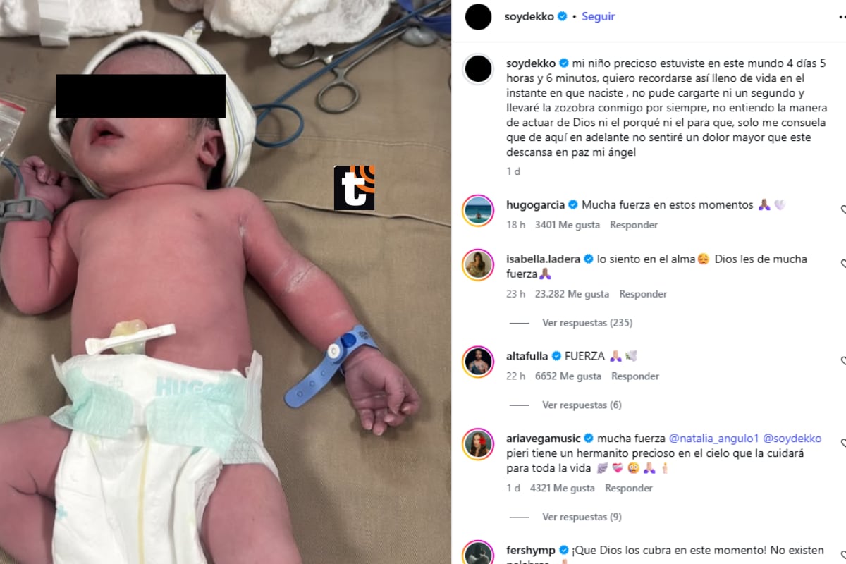Daniel Esquiaqui Lecomte, conocido artísticamente como Dekko, decidió borrar todas las publicaciones de su cuenta oficial de Instagram antes de compartir una fotografía de su recién nacido.