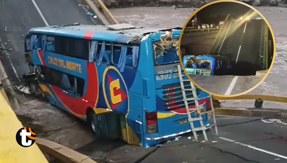 Bus lleno de pasajeros cae al río al colapsar puente