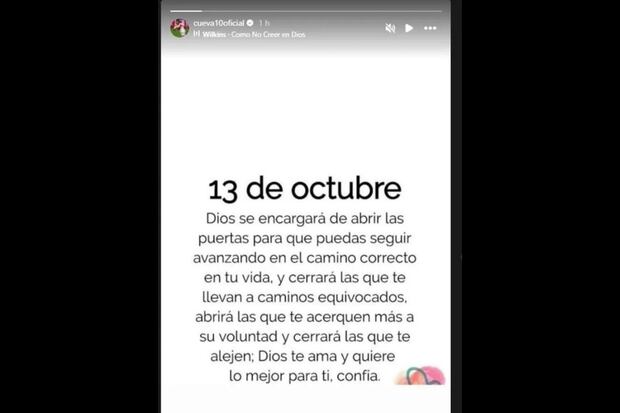 Este fue el posteo de 'Aladino' en su cuenta de instagram (@cueva10oficial)