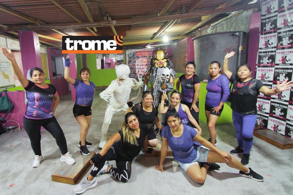 Terminaron felices la sesión aeróbica. Foto: Trome.